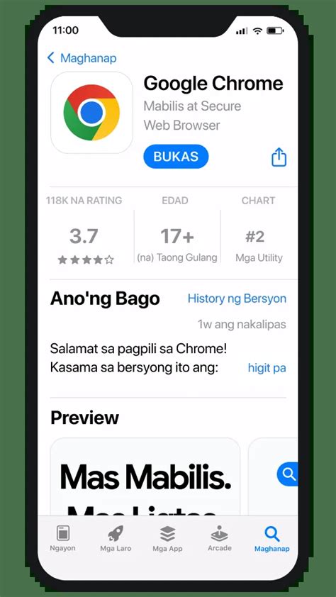 Gawing iyong default browser ang Chrome .